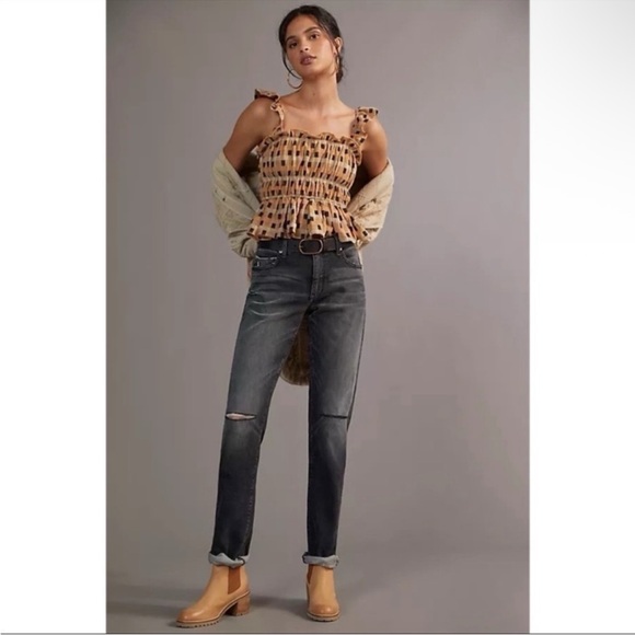 ANTHROPOLOGIE Pilcro Selvedge Low Rise Straight Jeans Black Size 27 NWT - Picture 2 of 6